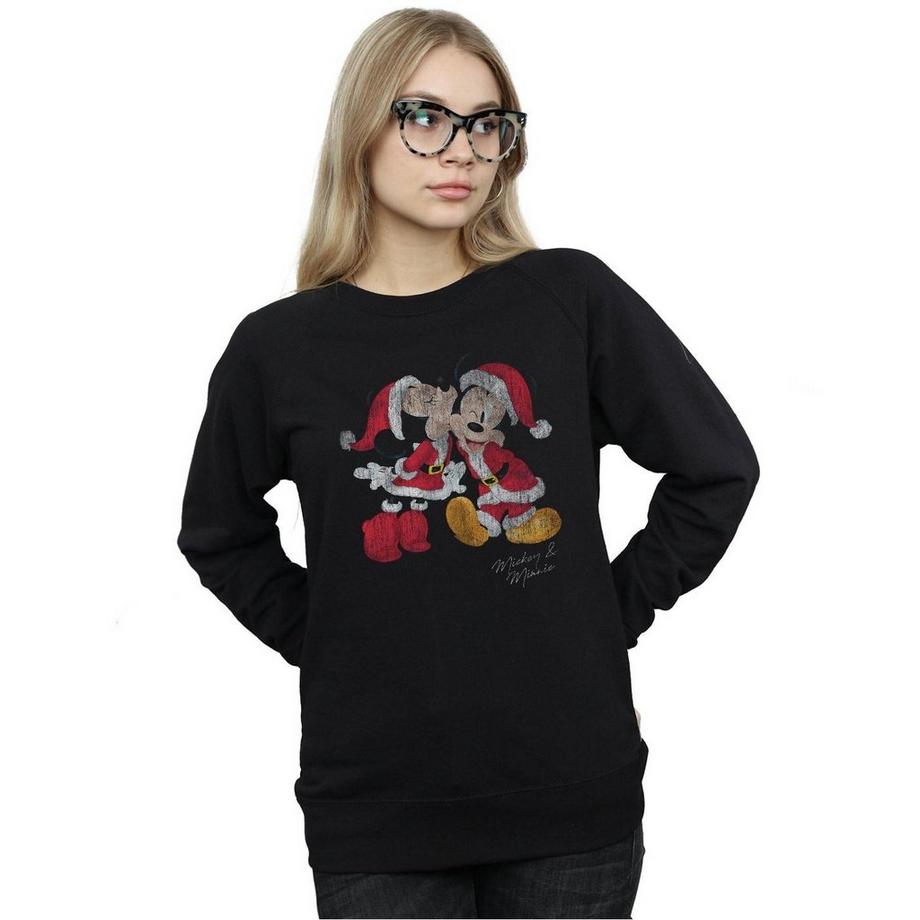 Disney Mickey e Minnie Christmas Kiss Sweatshirt  
