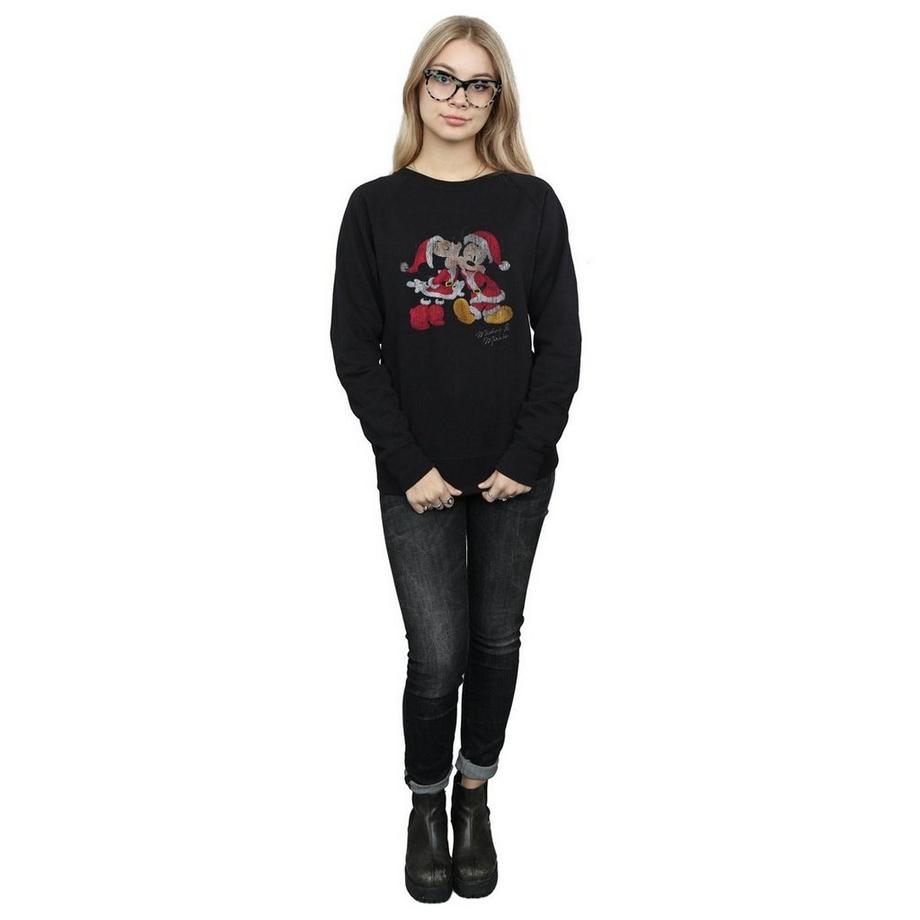 Disney Mickey e Minnie Christmas Kiss Sweatshirt  