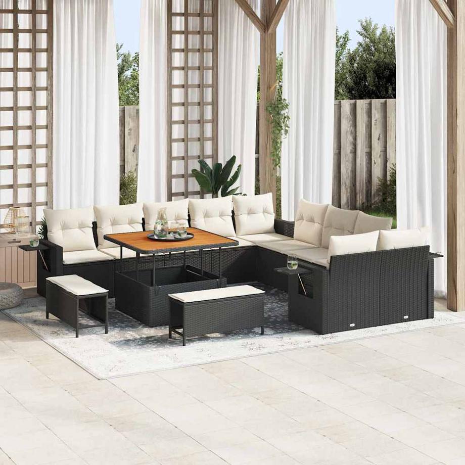 VidaXL Ensemble de meubles de jardin poly rattan  
