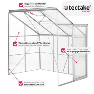 Tectake  Serra addossata in alluminio senza base 192 x 128 x 202 cm 