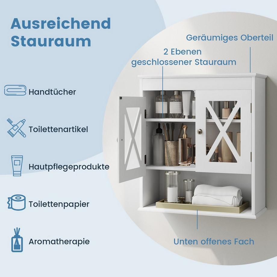 Northix Badezimmerschrank zur Wandmontage  