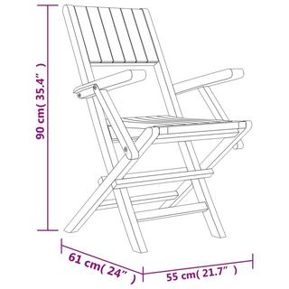 VidaXL Klappbarer gartenstuhl holz  