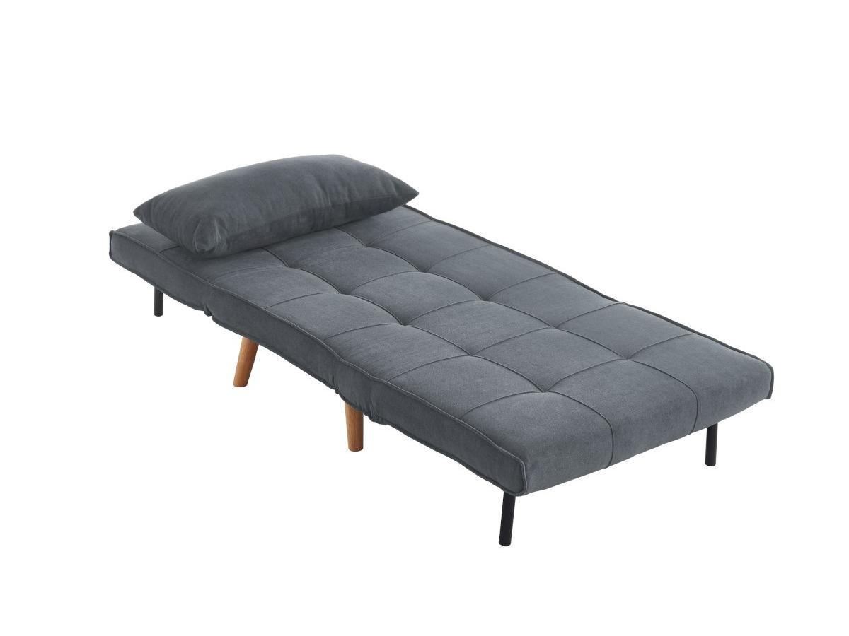 Vente-unique Poltrona letto XL in tessuto Anracite CHILA  