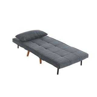 Vente-unique Poltrona letto XL in tessuto Anracite CHILA  