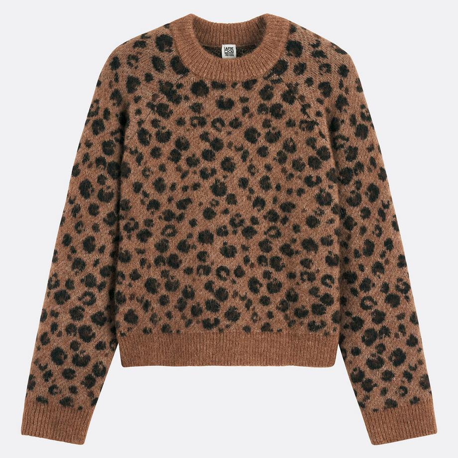 La Redoute Collections Pullover in Misto Lana Alpaca Stampa Leopardata  