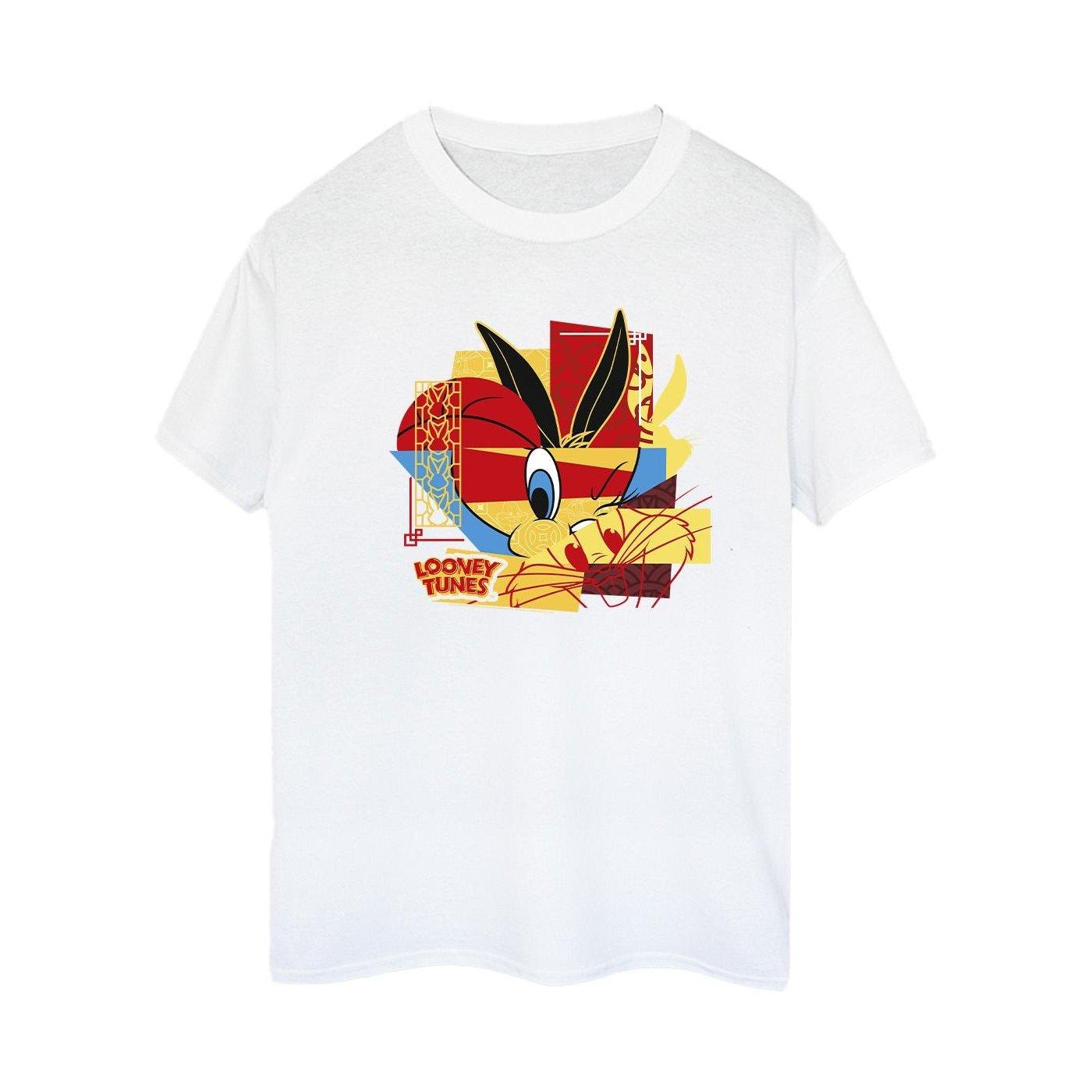 Image of Tweeday Rabbit New Year Tshirt Damen Weiss M