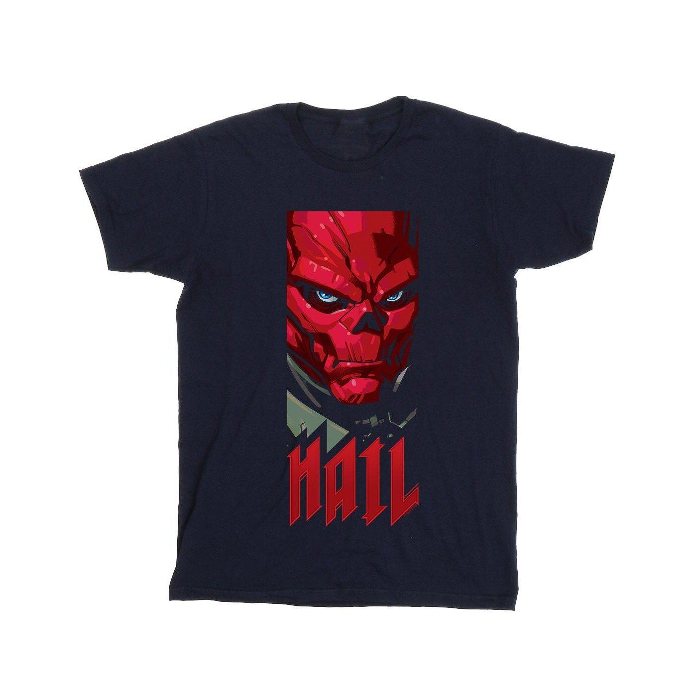 Image of Avengers Hail Red Skull Tshirt Damen Marine 3XL