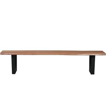 Holzbank Unikat natur-schwarz