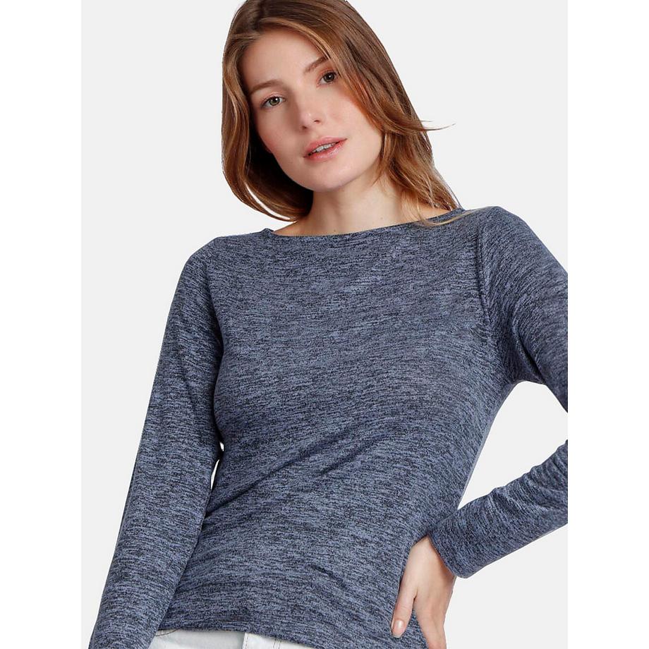 Admas Barca Top Maniche Lunghe Scollo a Barca  