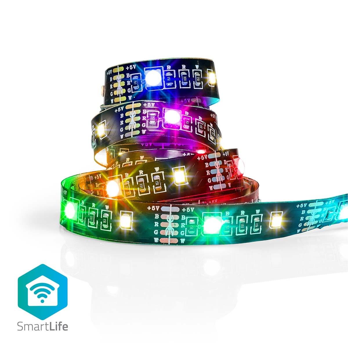 Nedis SmartLife LED-Remsa | Bluetooth® | RGB / Varm Vit | SMD | 2,00 m | IP20 | 2700 K | 380 lm | Android™ / IOS  
