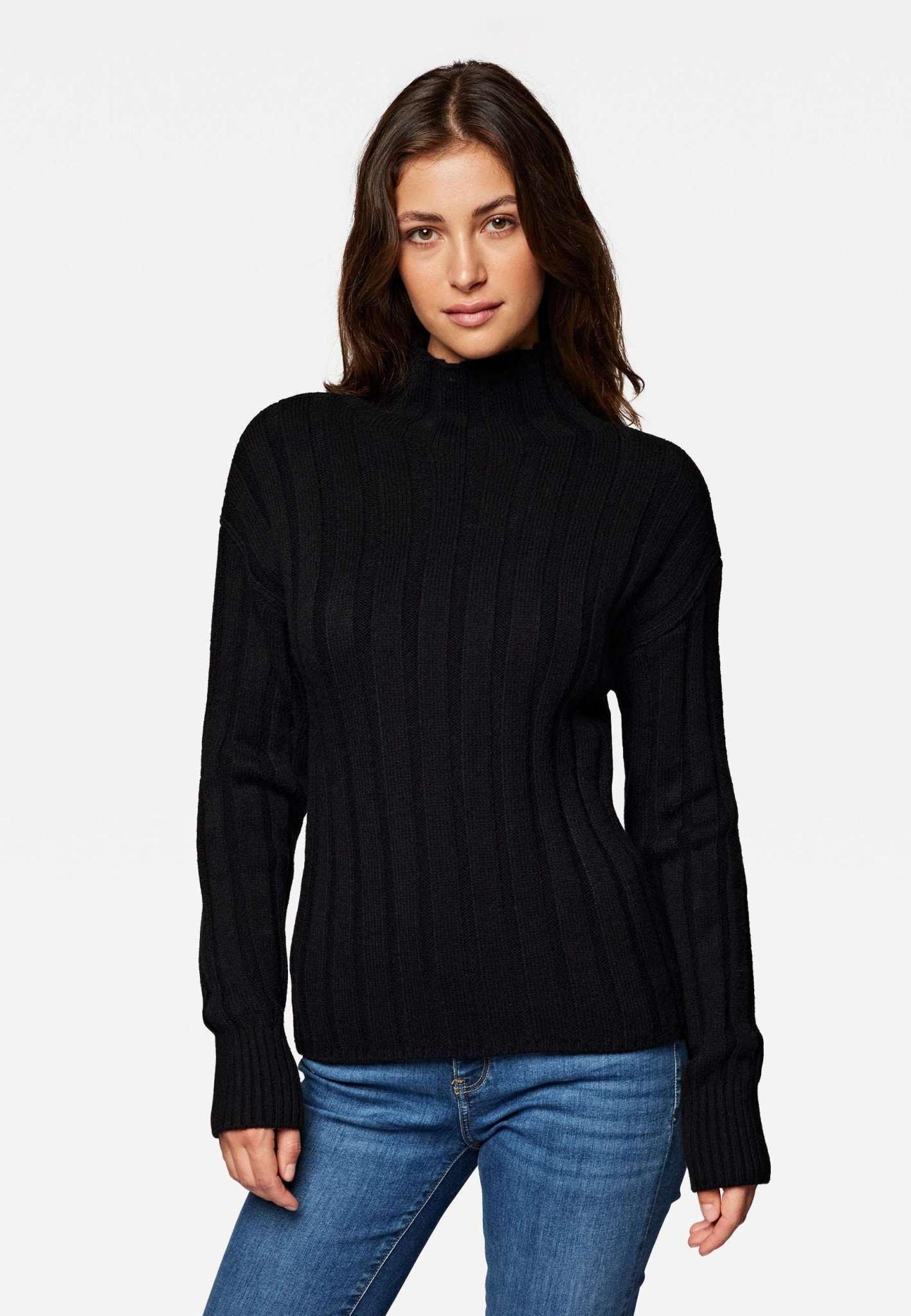 Image of Pullover High Neck Sweater Damen Schwarz S