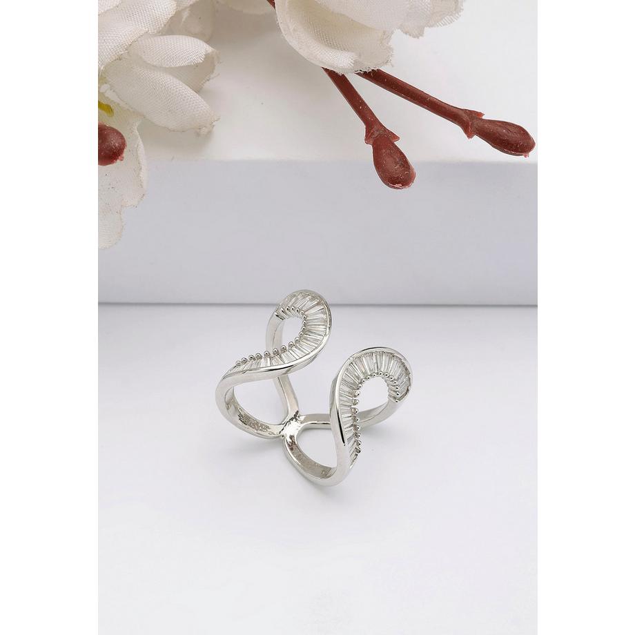 AVANT-GARDE PARIS  Anello Mezzaluna Glamour Argento - Taglia Unica 