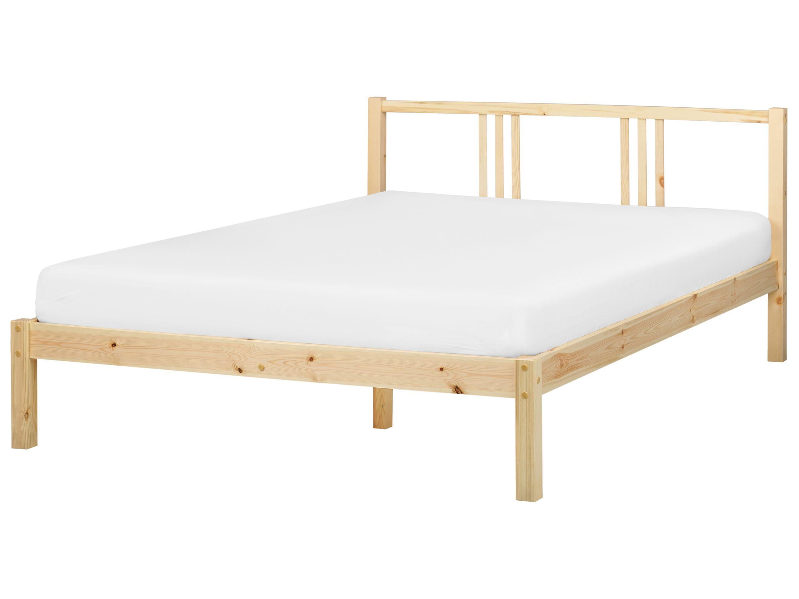 Beliani Letto con rete a doghe en Legno di pino Scandinavo VANNES  