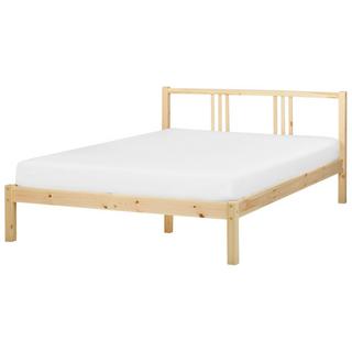 Beliani Letto con rete a doghe en Legno di pino Scandinavo VANNES  