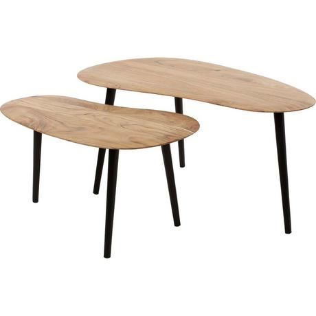 mutoni Table basse forme rein bio (lot de 2)  