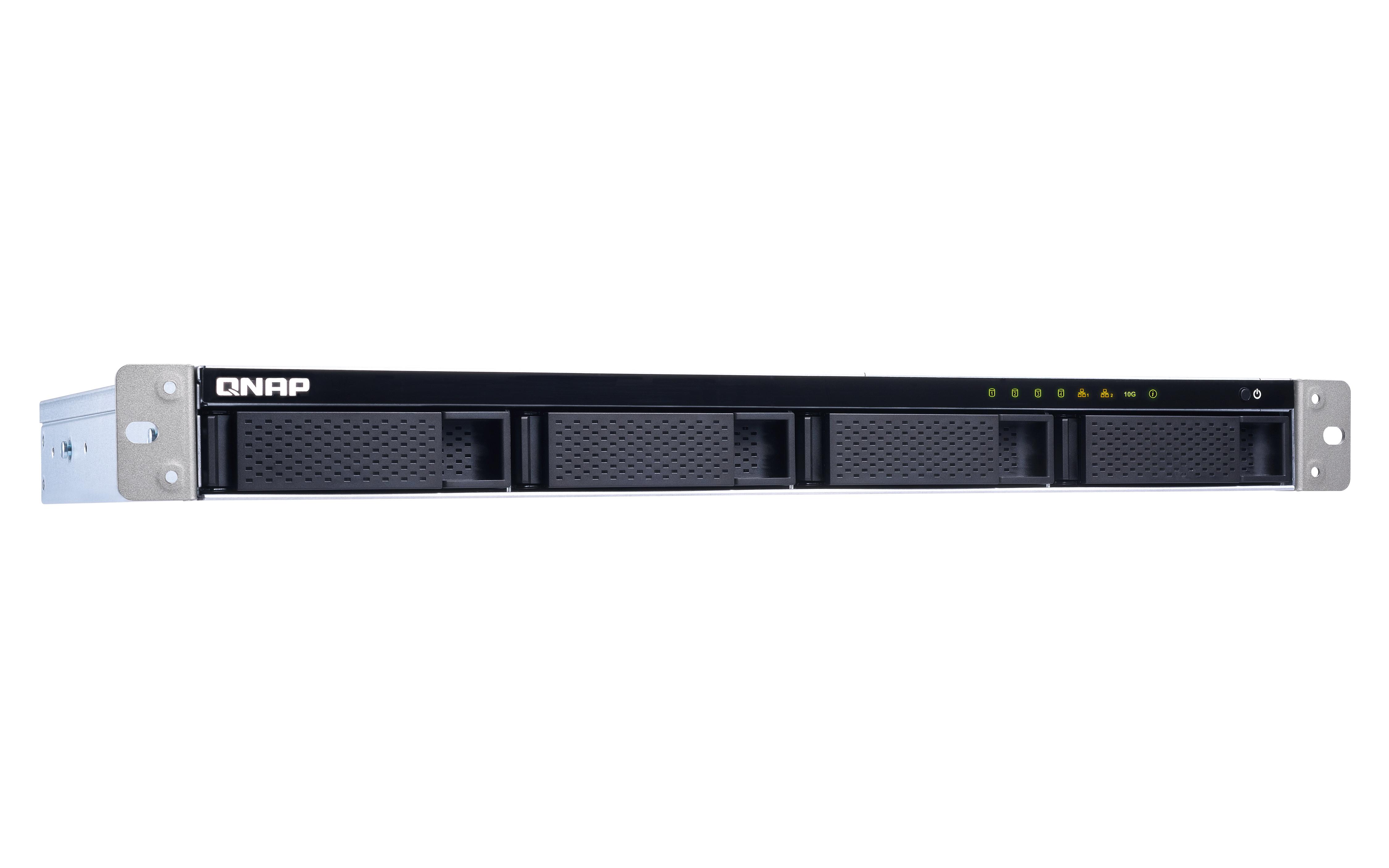 Qnap  TS-431XeU NAS Rack (1U) Ethernet/LAN Schwarz, Edelstahl Alpine AL-314 