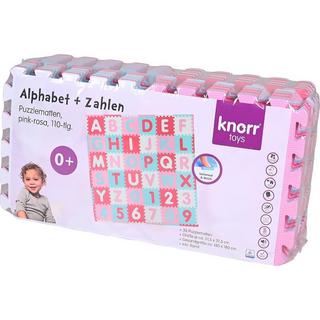 Knorrtoys  Puzzlematte Alphabet & Zahlen Pink/Rosa (64Teile) 