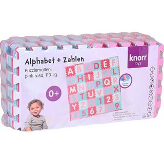 Knorrtoys  Puzzlematte Alphabet & Zahlen Pink/Rosa (64Teile) 