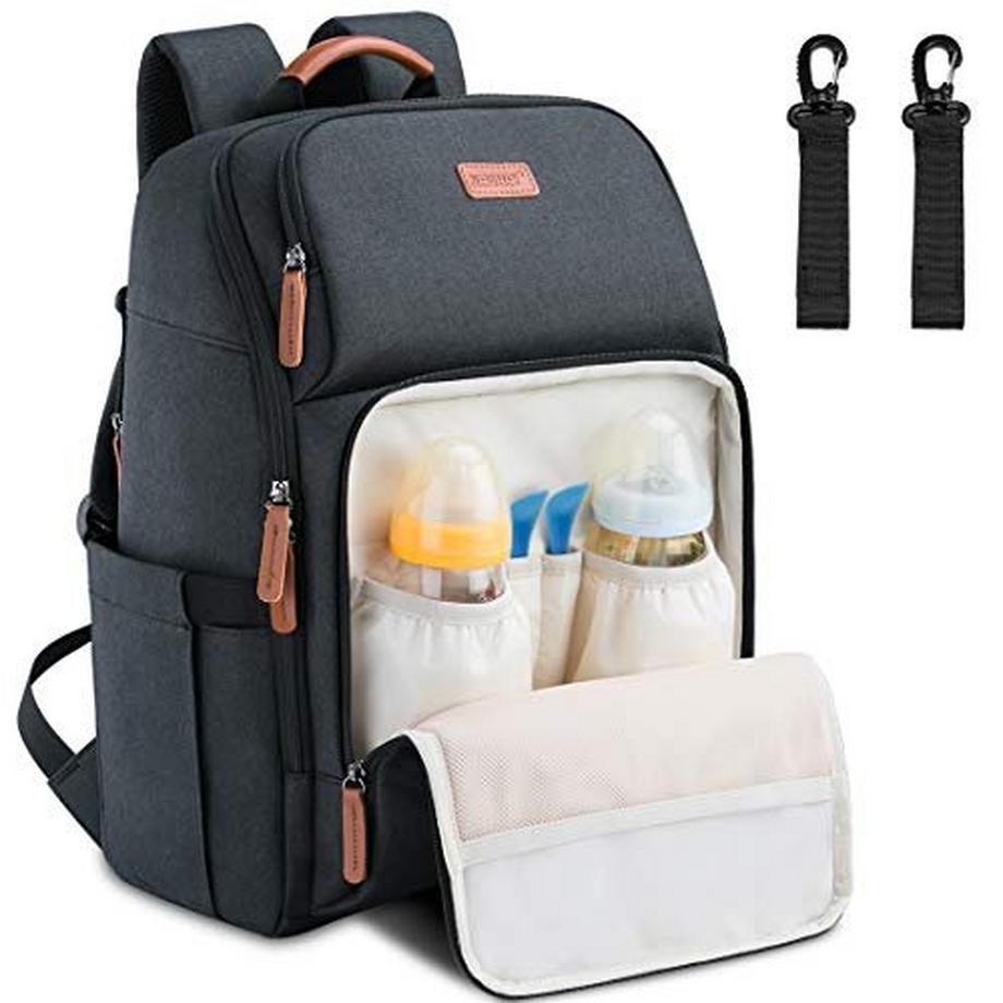 Only-bags.store Sac à dos de voyage multifonctionnel grande capacité pour bébé avec 2 sangles de poussette  