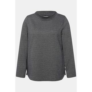 Ulla Popken  Sweat-shirt en coton bio - col montant, manches longues 