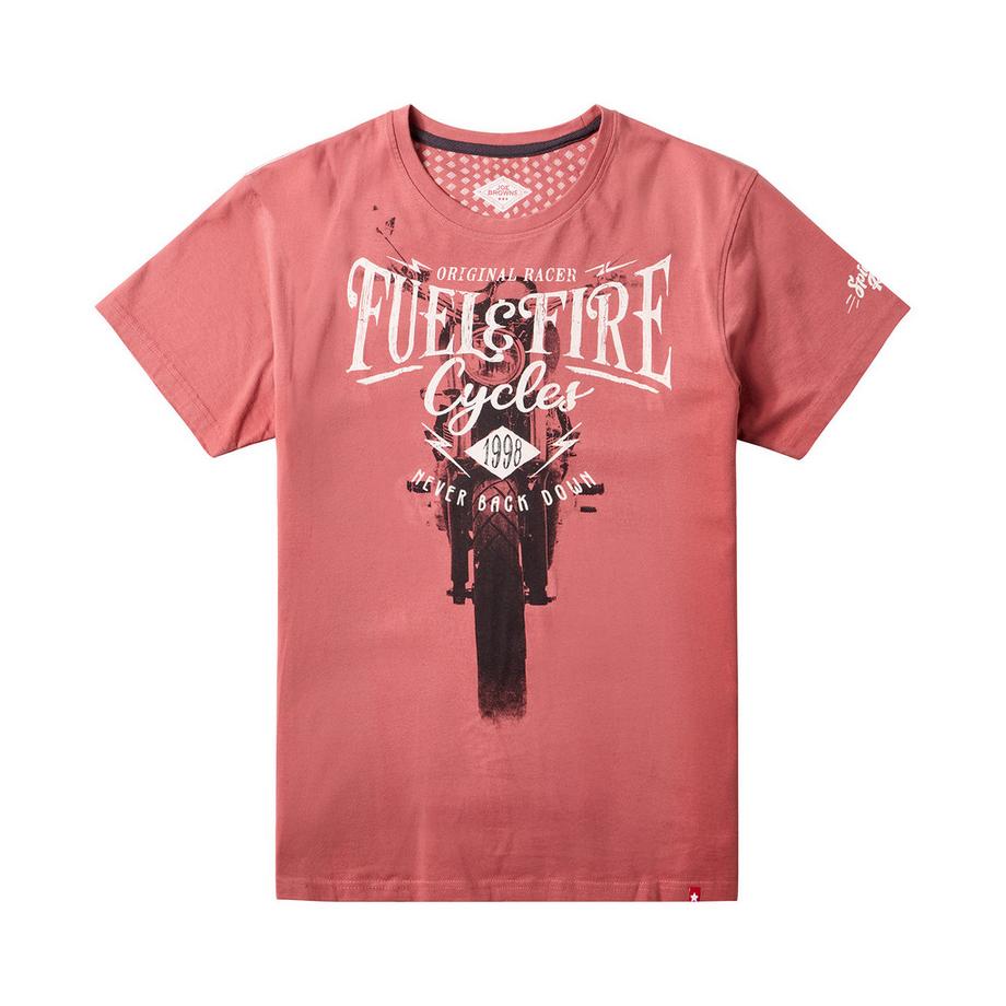 Joe Browns Kurzarmshirt mit Biker-Frontdruck Rundhals  
