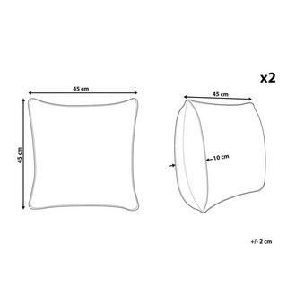 Beliani Dekokissen 2er Set aus Viskose Klassisch MELUR  