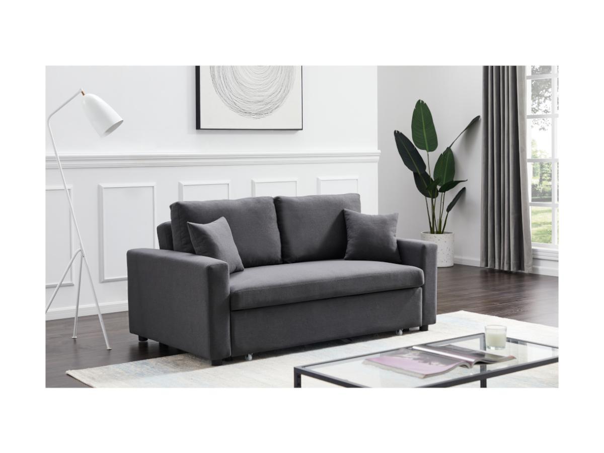 Vente-unique Schlafsofa 3Sitzer INIZOR Stoff  