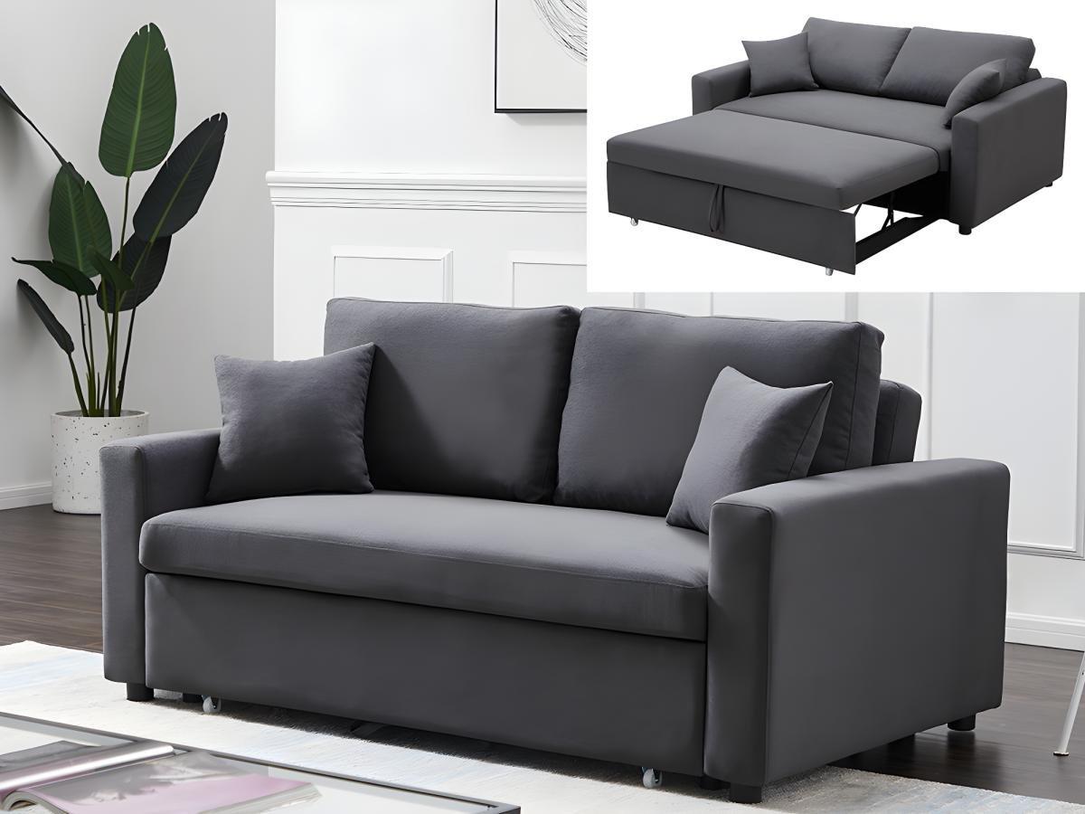 Vente-unique Schlafsofa 3Sitzer INIZOR Stoff  