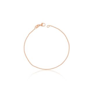 MUAU Schmuck  Bracelet rond d'forçat en or rose 750, 19cm, 1,3mm 