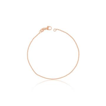 Bracelet rond d'forçat en or rose 750, 19cm, 1,3mm