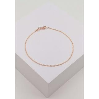 MUAU Schmuck  Bracelet Rundanker Rotgold 750, 19cm, 1.3mm 