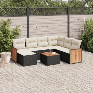 VidaXL set divano da giardino Polirattan  