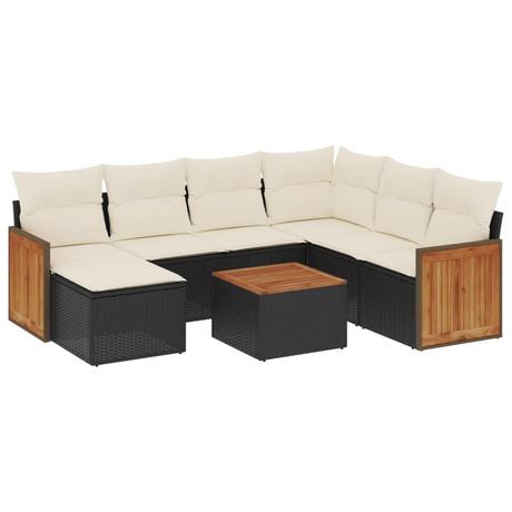 VidaXL set divano da giardino Polirattan  