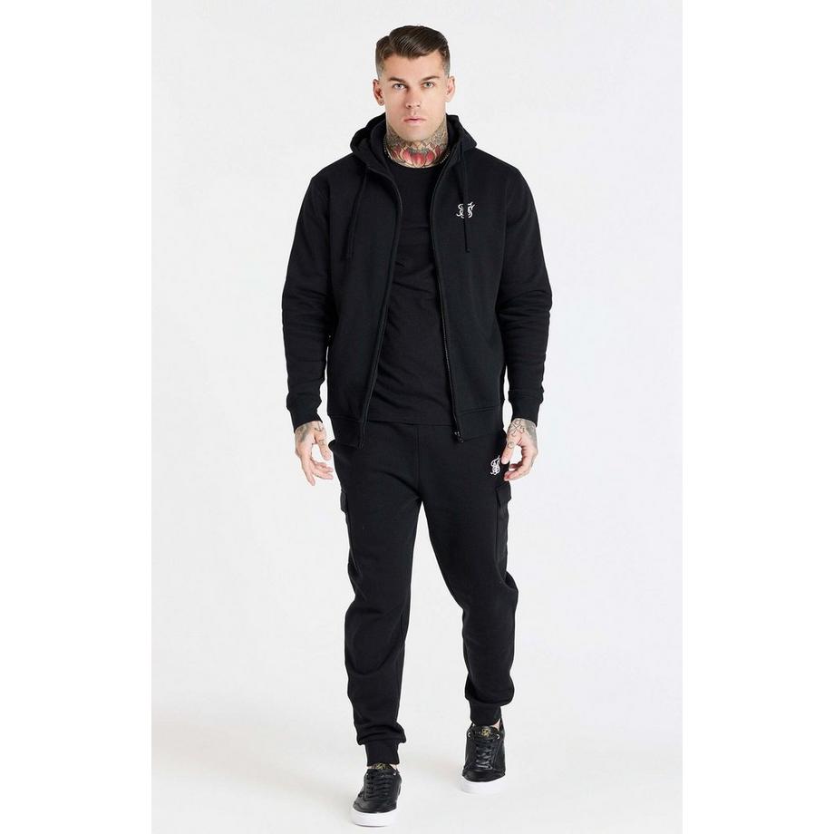 Sik Silk Essential Zip Through Funnel Hoodie  