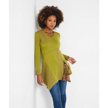 Jersey-Tunika mit asymmetrischem Saum