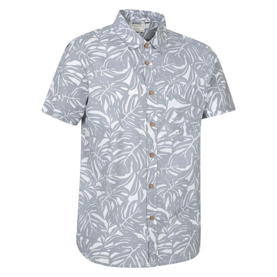 Mountain Warehouse Camicia a Maniche Corte Stampa Tropicale Button Down  