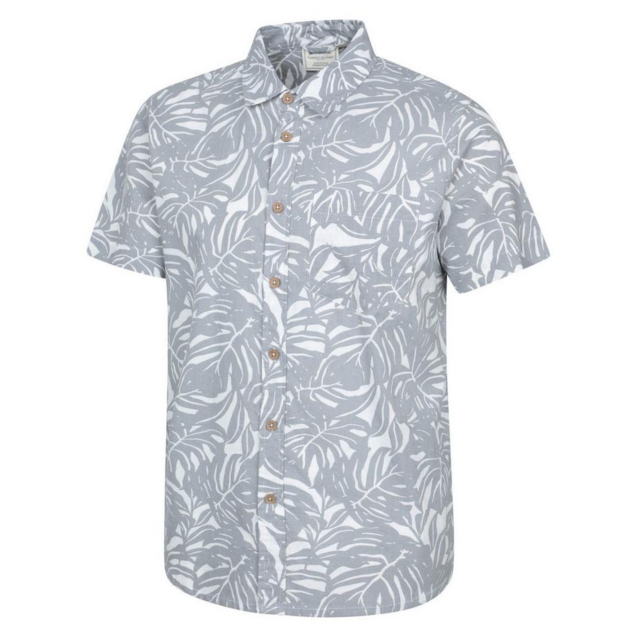 Mountain Warehouse Camicia a Maniche Corte Stampa Tropicale Button Down  