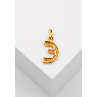 MUAU Schmuck  Anhänger Buchstabe E Bicolor Gelb-/Weissgold 750 Diamant 0.01.00ct. 21x12mm 