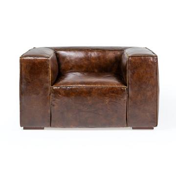 Fauteuil en cuir vintage Lawrence