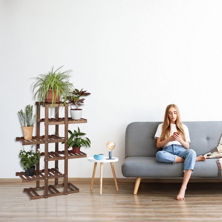 B2X Pflanzenregal Holz 5 Regale  