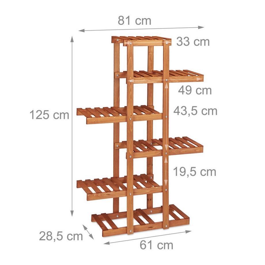 B2X Pflanzenregal Holz 5 Regale  