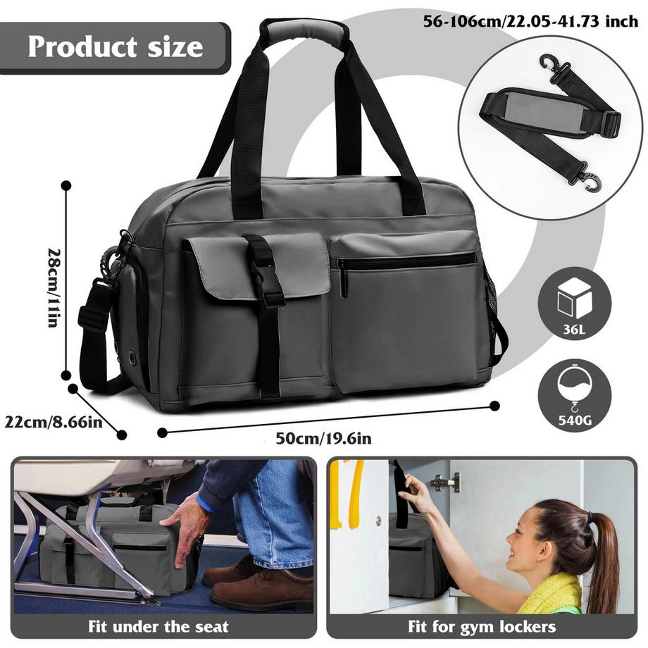 Only-bags.store Sporttasche mit belüftetem Schuhfach und Nassfach  