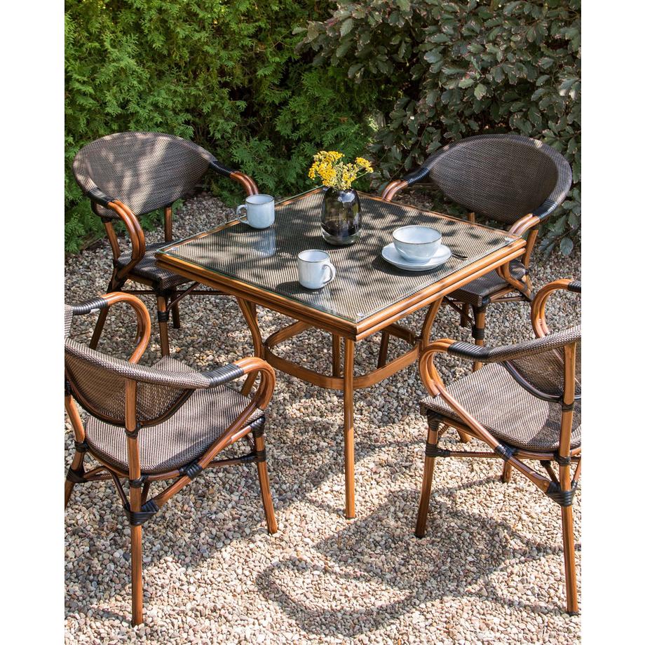 Beliani Set di 4 sedie da giardino en Alluminio Retrò CASPRI II  