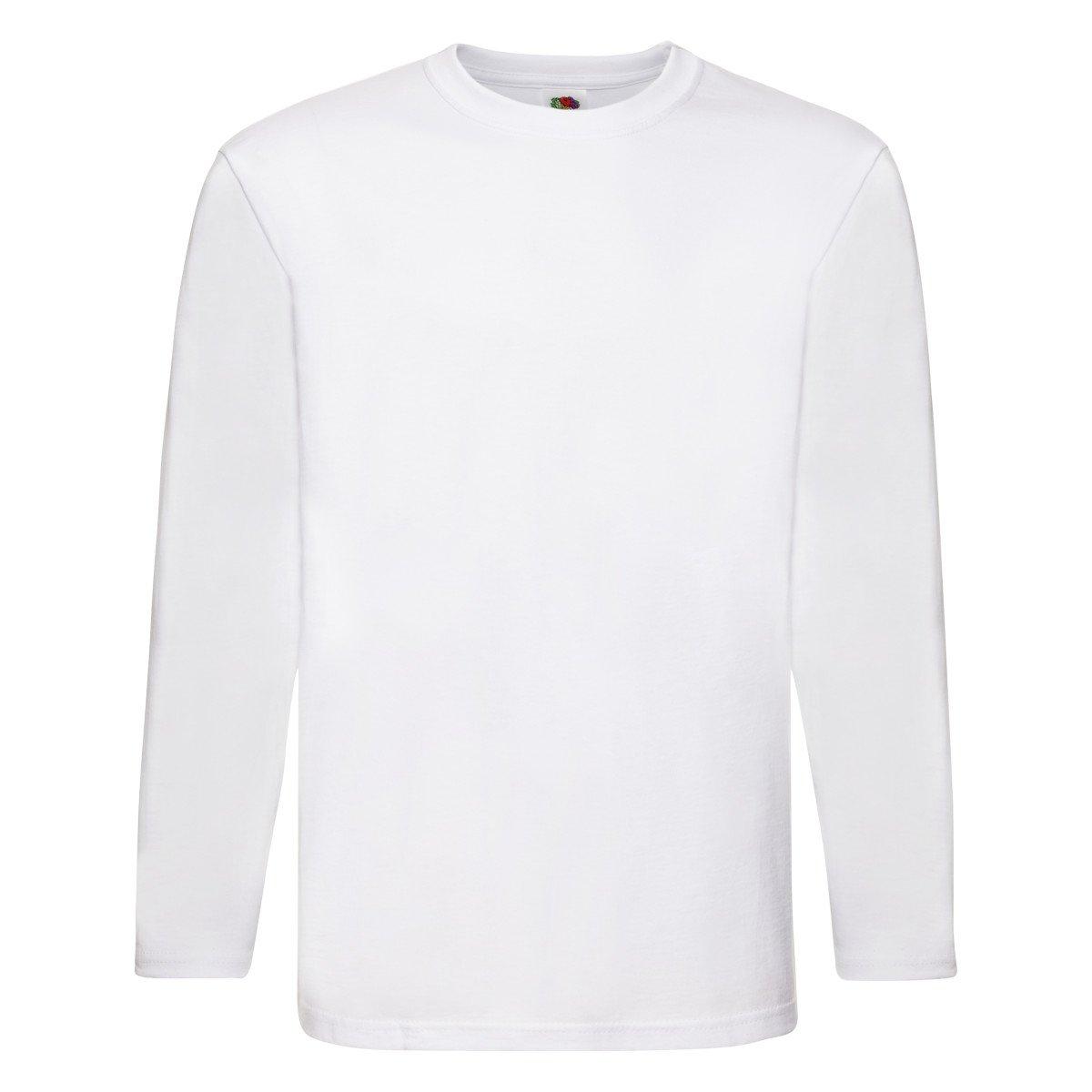Image of Premium Langarm Tshirt Herren Weiss S