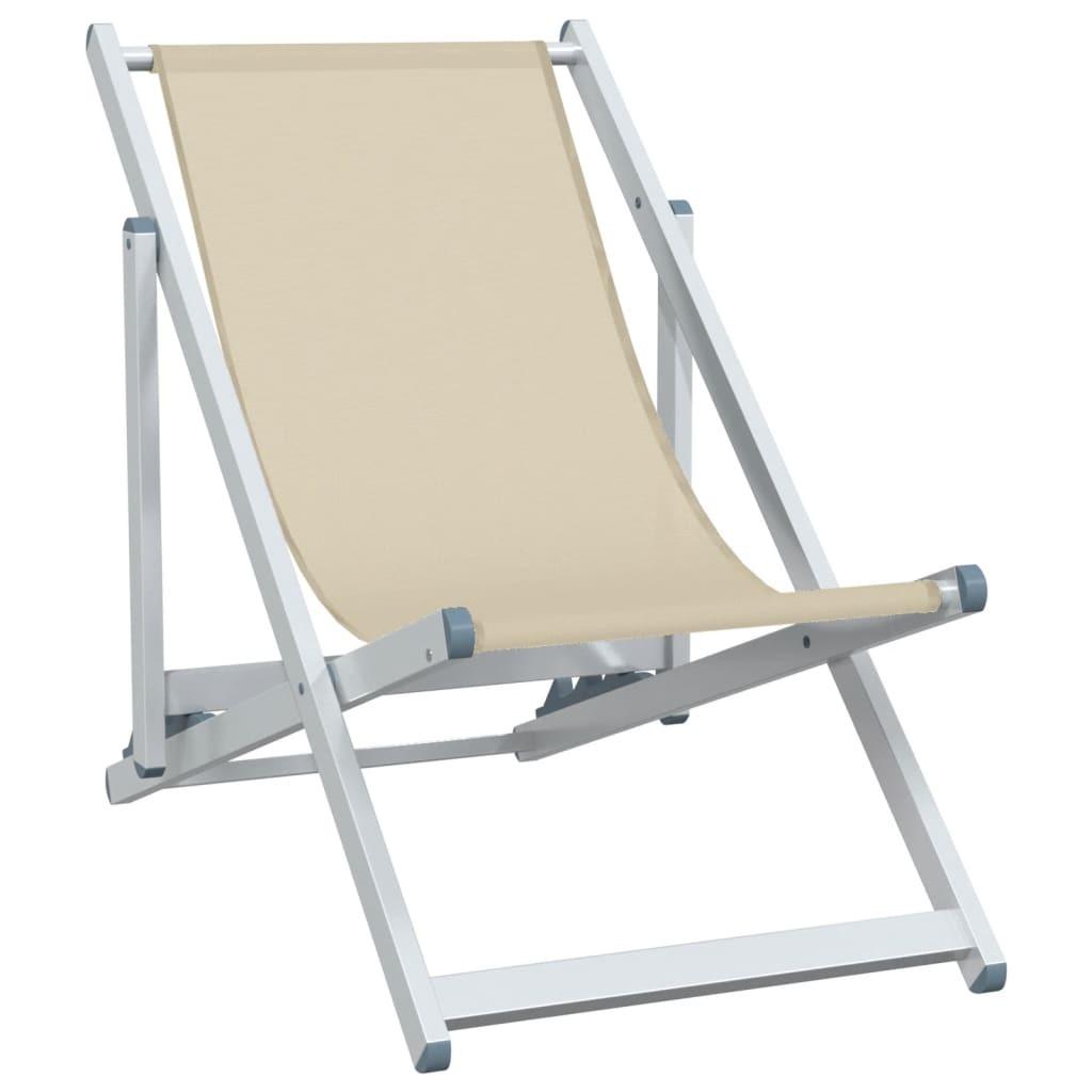 VidaXL Chaise de plage aluminium  