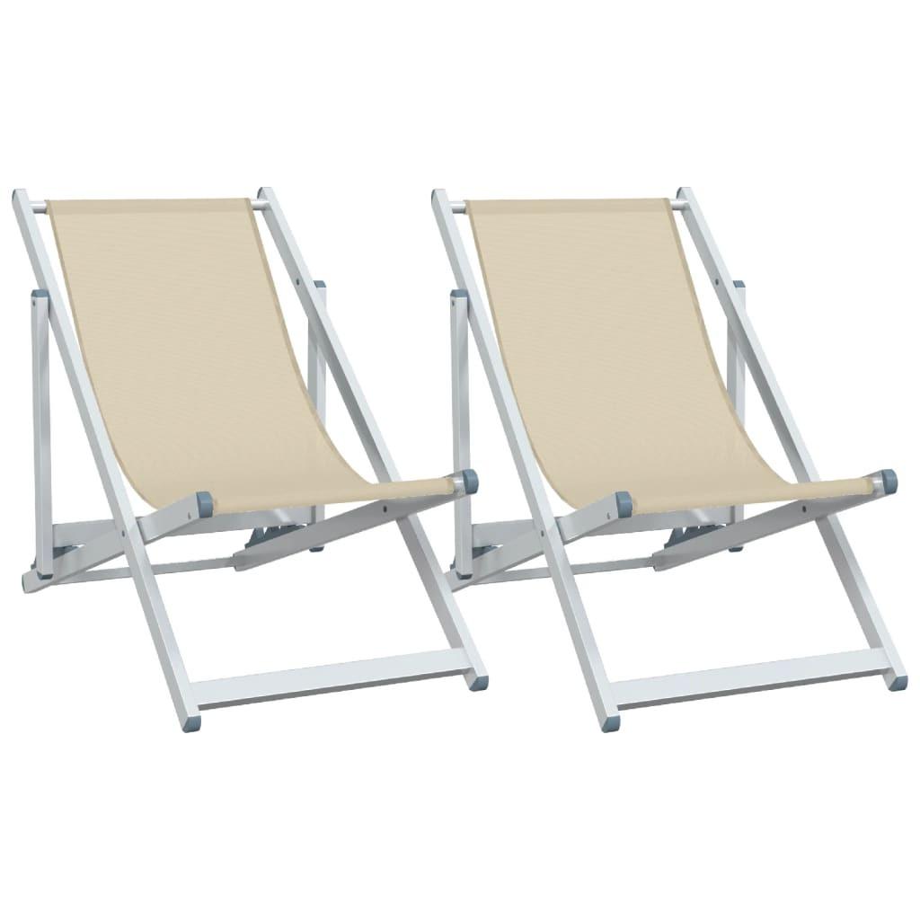 VidaXL Chaise de plage aluminium  