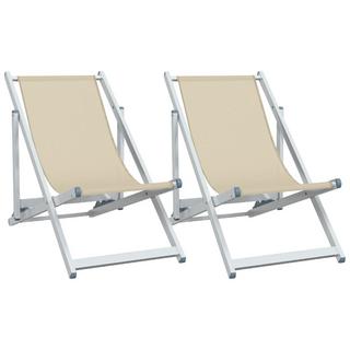 VidaXL Chaise de plage aluminium  