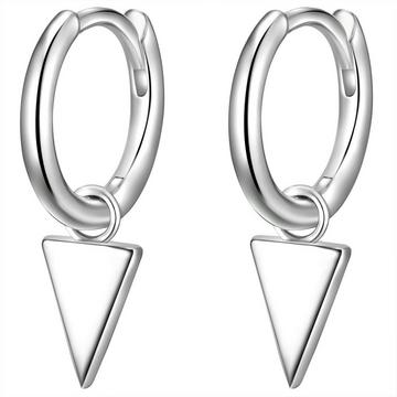 Femme Créoles en argent Triangle