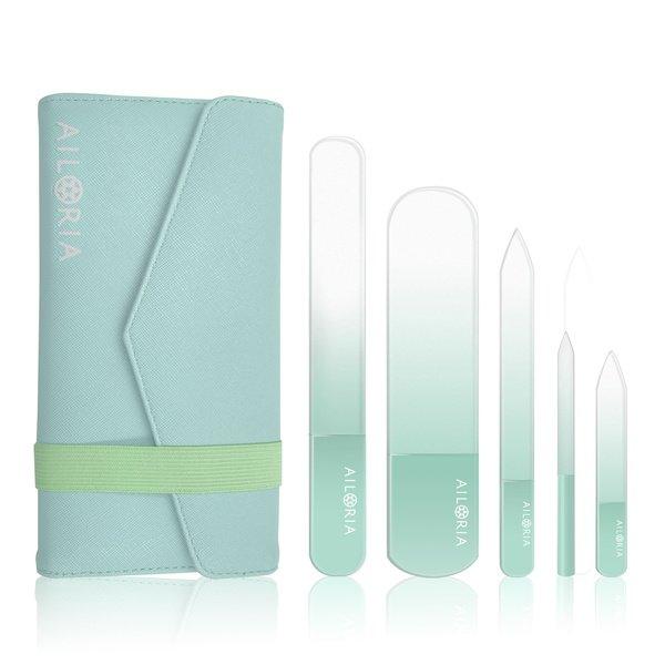 Image of Contour Luxe Glas-nagelfeilenset Unisex Grün ONE SIZE