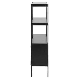 mutoni Etagère Angie mélaminé frêne noir 1 étagère armoire porte coulissante 94x27x113.8cm  